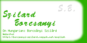 szilard borcsanyi business card