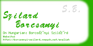 szilard borcsanyi business card